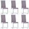 Swen Studio -  Cantilever Dining Chairs 6 pcs Taupe Fabric